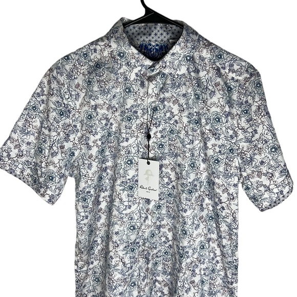 Robert Graham Nichols Floral Short Sleeve Button Down Shirt Mens Size S - Picture 1 of 5